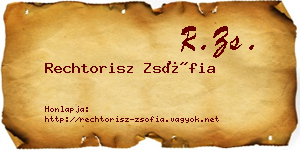 Rechtorisz Zsófia névjegykártya
